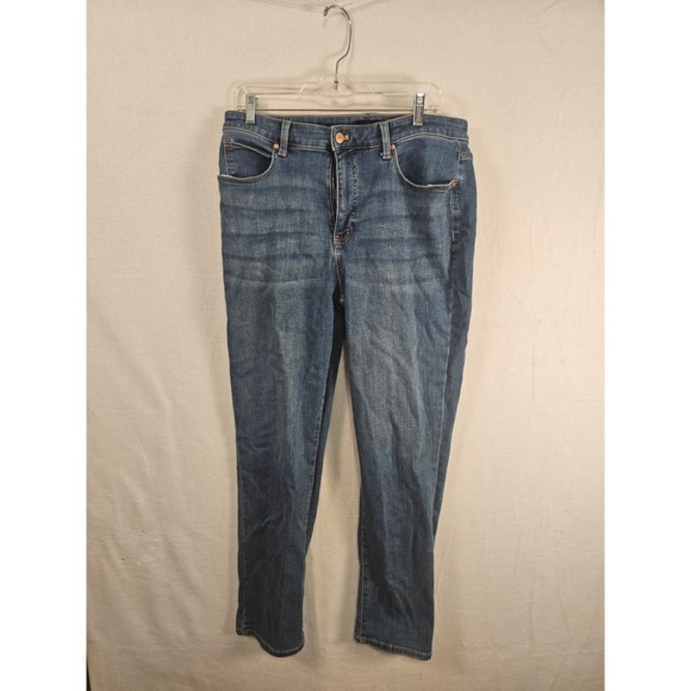 Talbots Womens Jeans Size 12‎ Straight Leg Blue Denim Comfort Stretch Casual